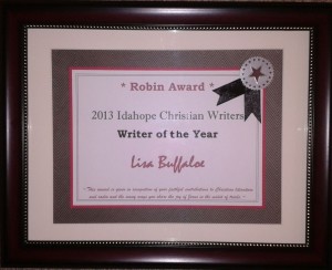 Lisa Buffaloe 2013 Idahope Christian Writers Writer of the Year